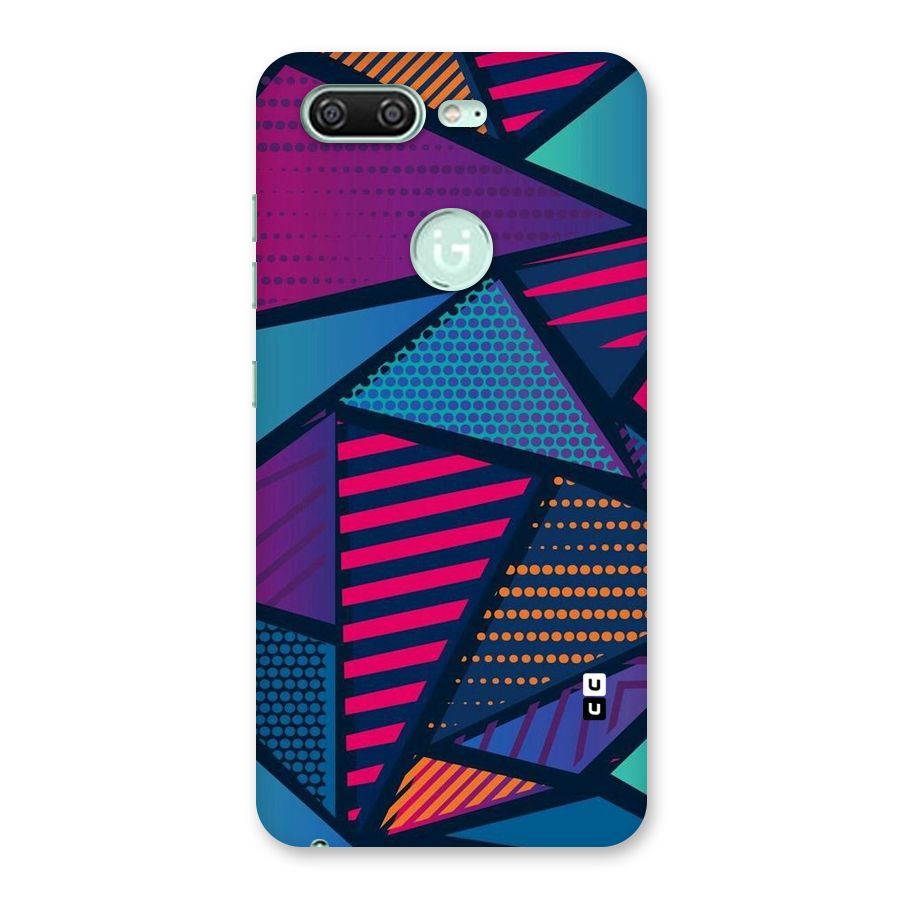 Abstract Lines Polka Back Case for Gionee S10