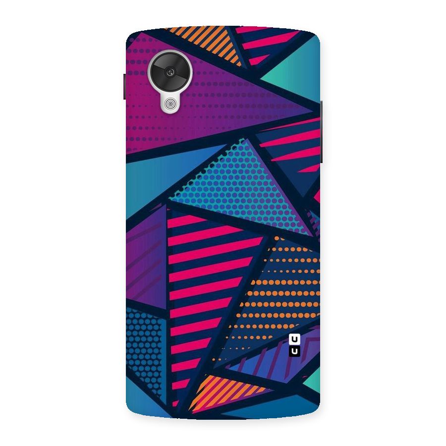 Abstract Lines Polka Back Case for Google Nexsus 5