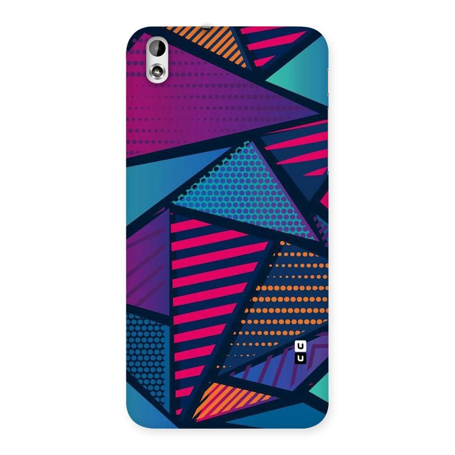 Abstract Lines Polka Back Case for HTC Desire 816