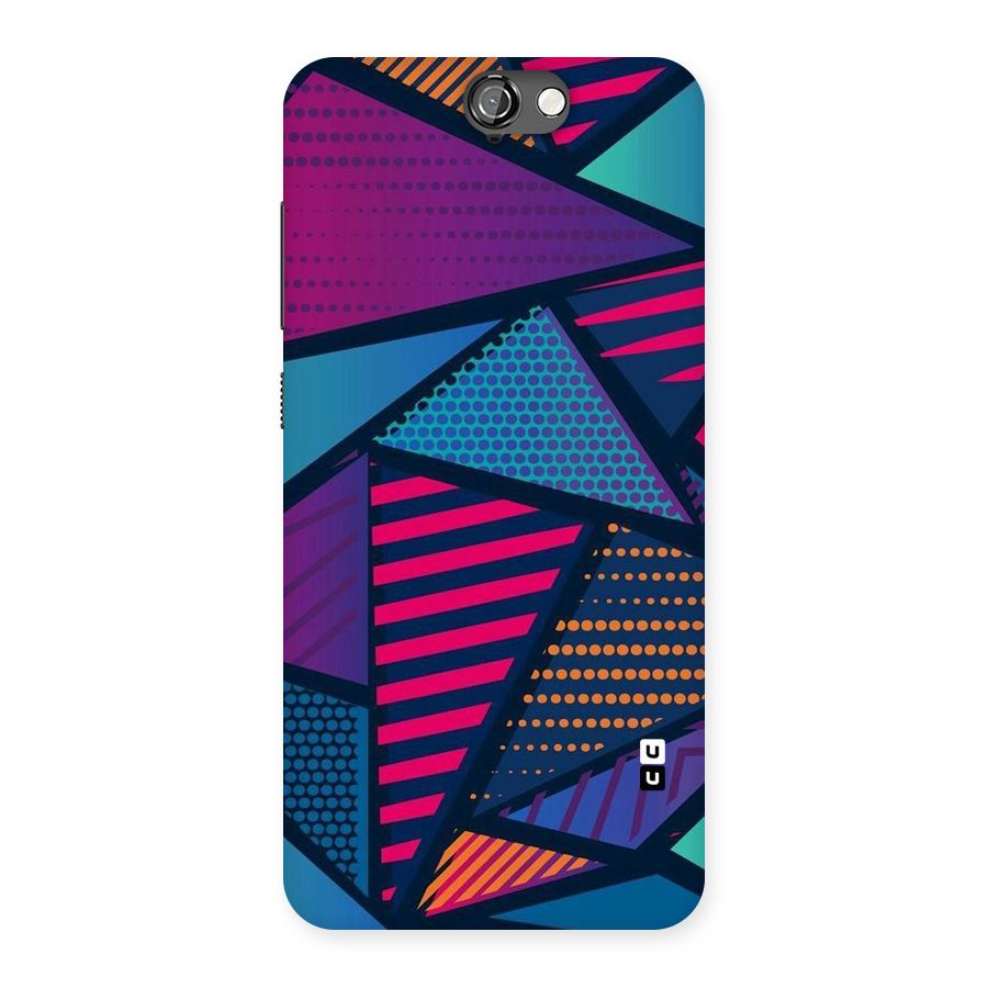 Abstract Lines Polka Back Case for HTC One A9