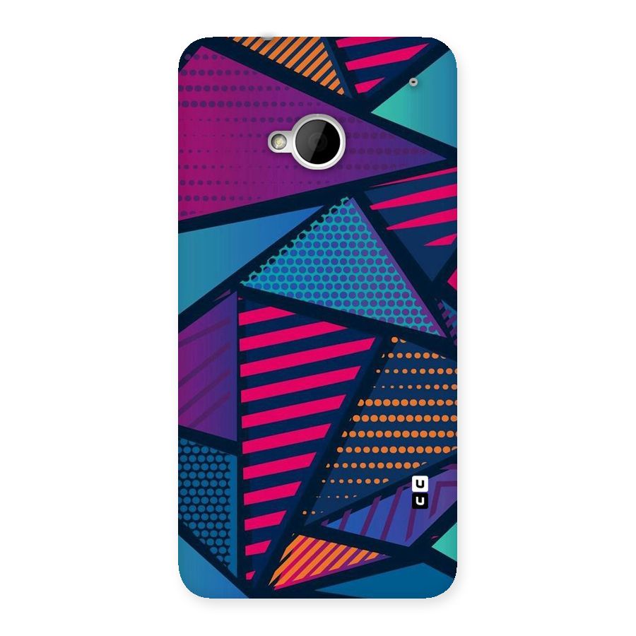 Abstract Lines Polka Back Case for HTC One M7