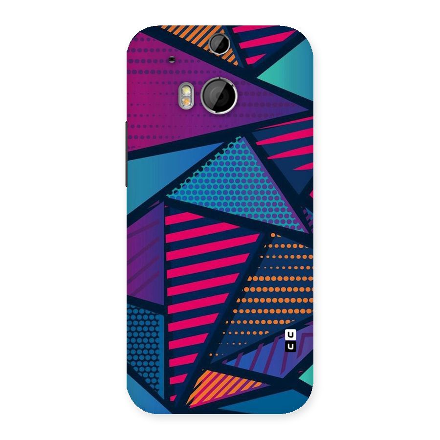 Abstract Lines Polka Back Case for HTC One M8