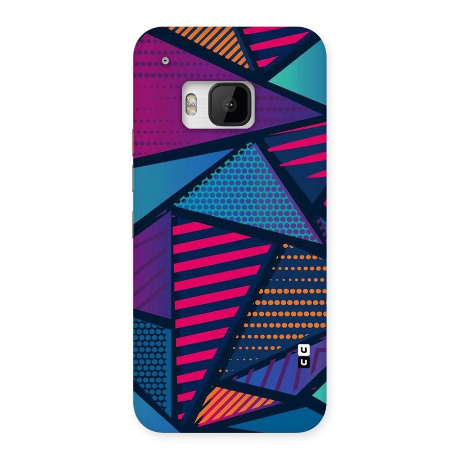 Abstract Lines Polka Back Case for HTC One M9