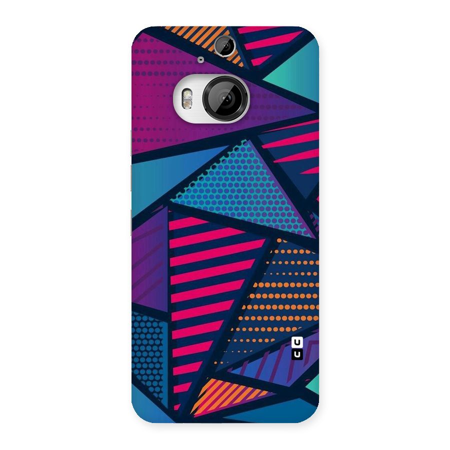 Abstract Lines Polka Back Case for HTC One M9 Plus