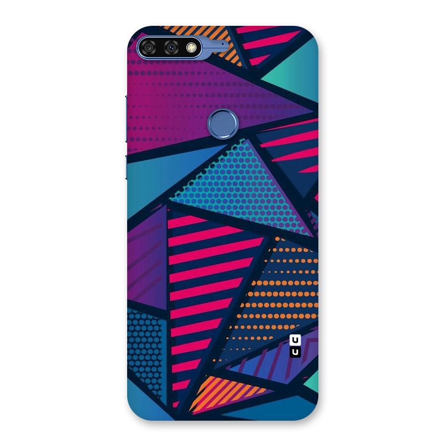 Abstract Lines Polka Back Case for Honor 7C