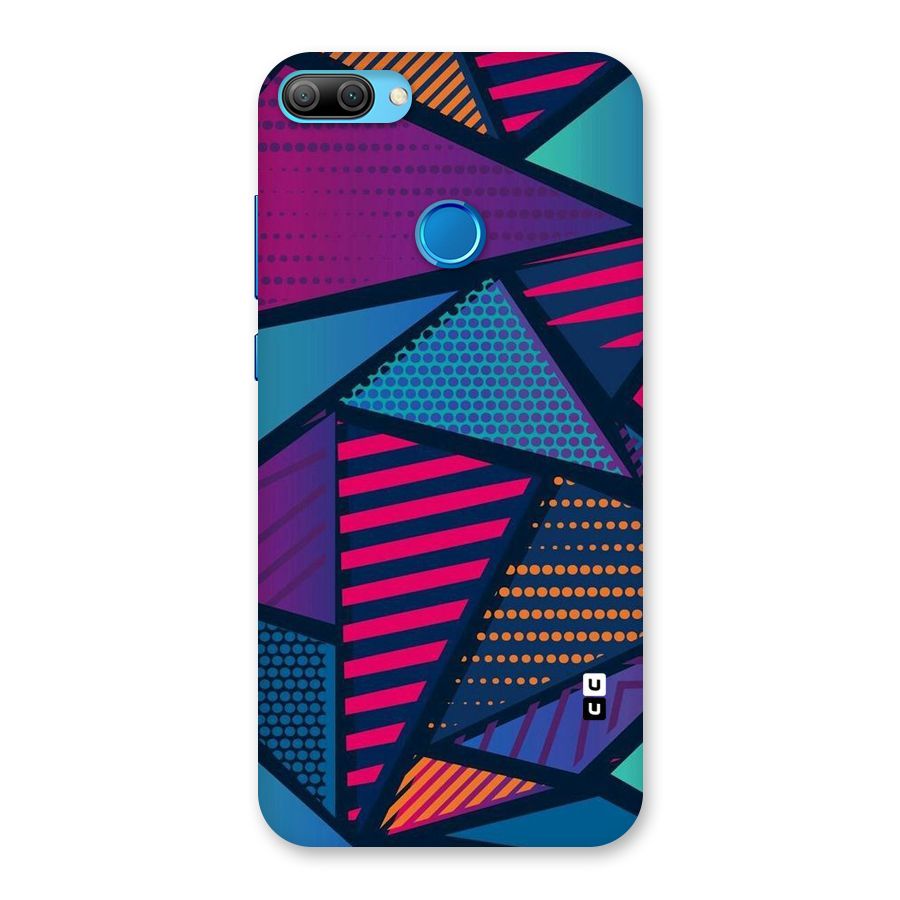 Abstract Lines Polka Back Case for Honor 9N