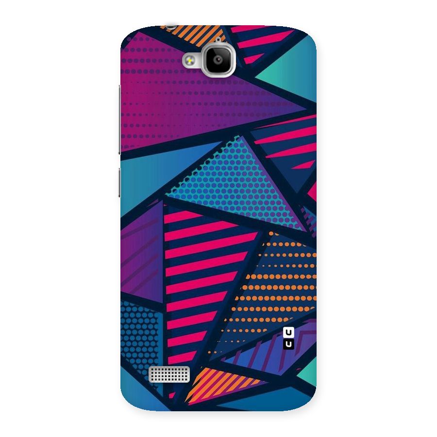 Abstract Lines Polka Back Case for Honor Holly