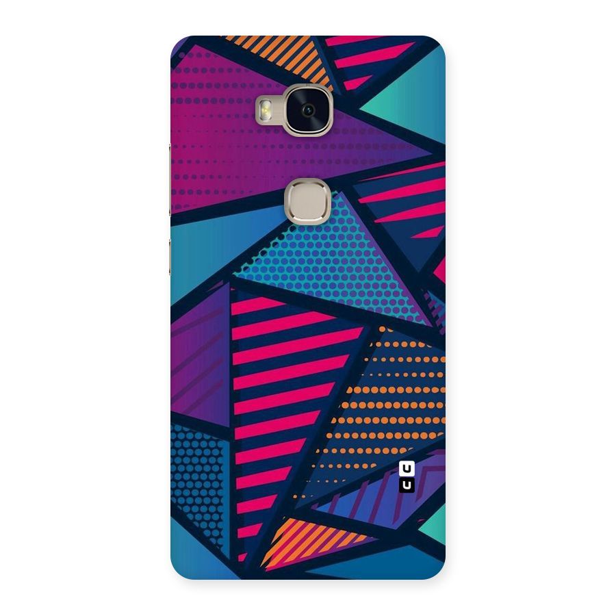Abstract Lines Polka Back Case for Huawei Honor 5X