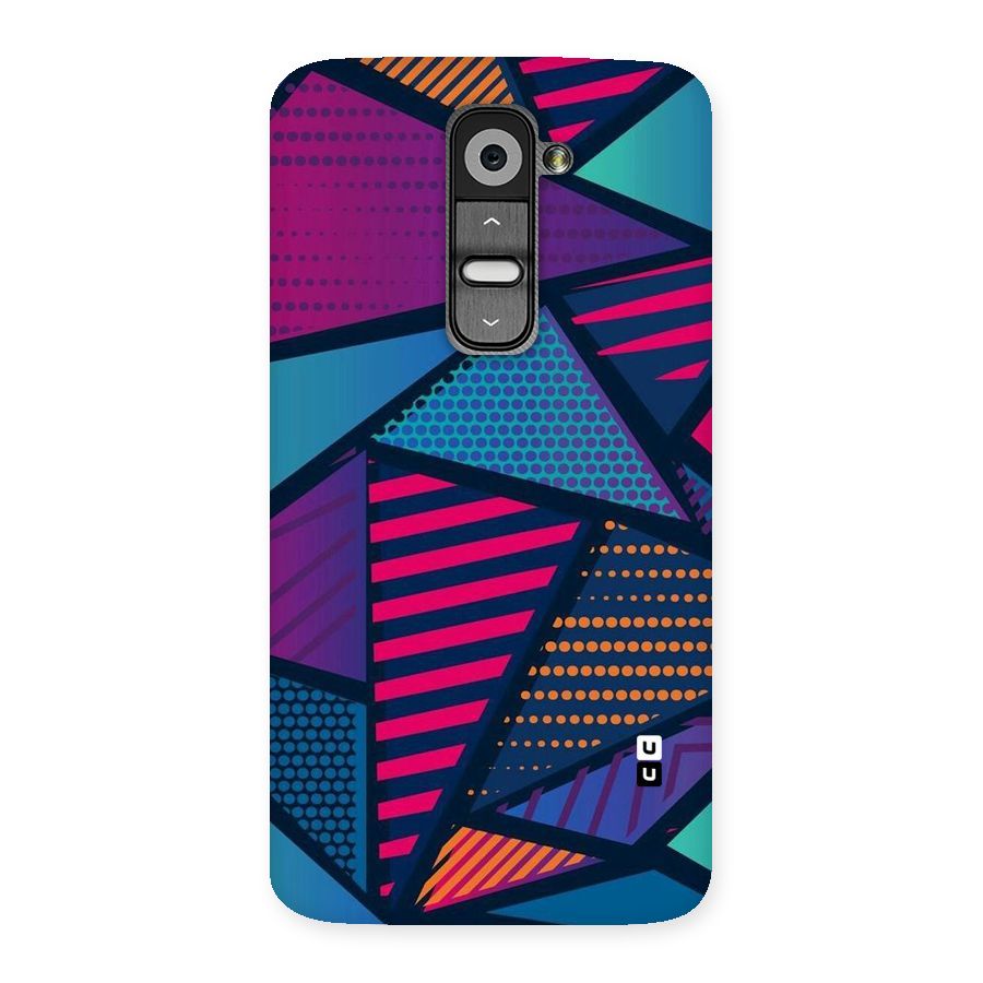 Abstract Lines Polka Back Case for LG G2