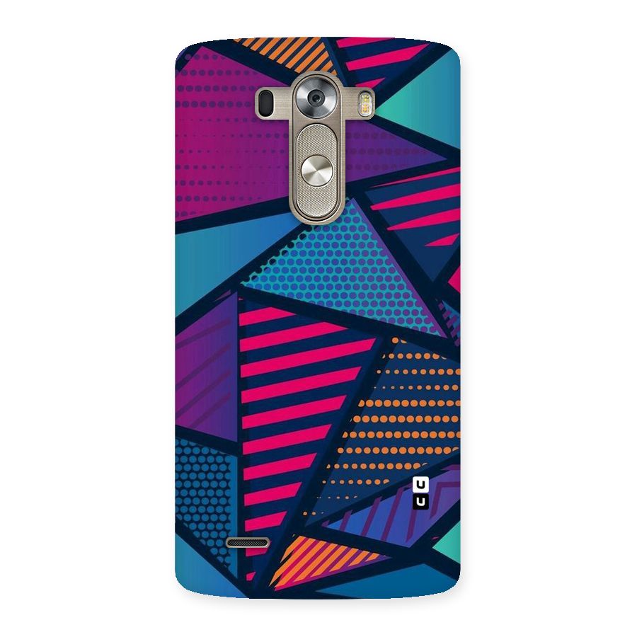 Abstract Lines Polka Back Case for LG G3