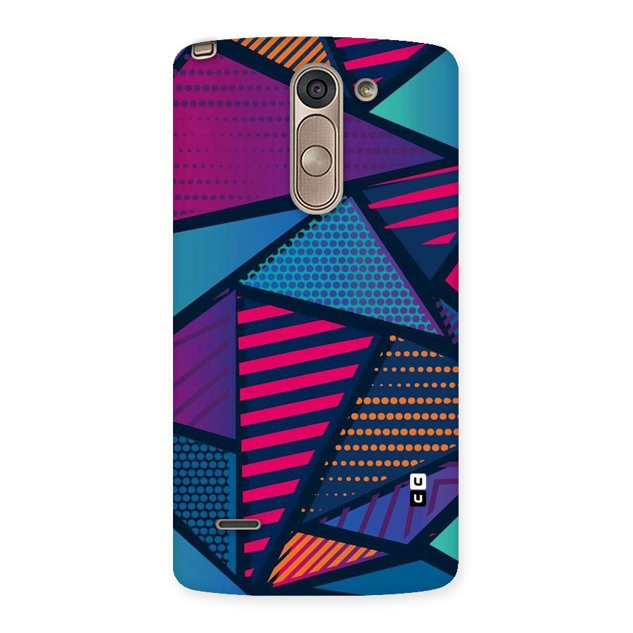 Abstract Lines Polka Back Case for LG G3 Stylus
