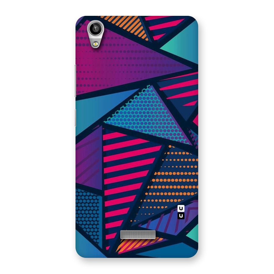 Abstract Lines Polka Back Case for Lava-Pixel-V1