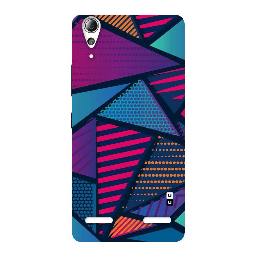 Abstract Lines Polka Back Case for Lenovo A6000