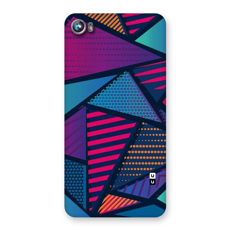 Abstract Lines Polka Back Case for Micromax Canvas Fire 4 A107
