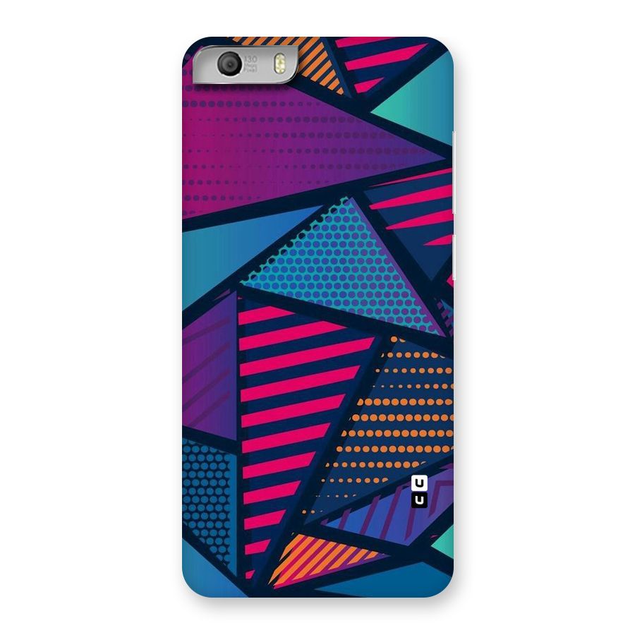 Abstract Lines Polka Back Case for Micromax Canvas Knight 2