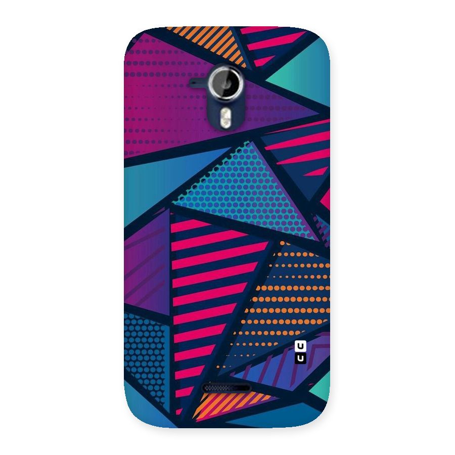 Abstract Lines Polka Back Case for Micromax Canvas Magnus A117