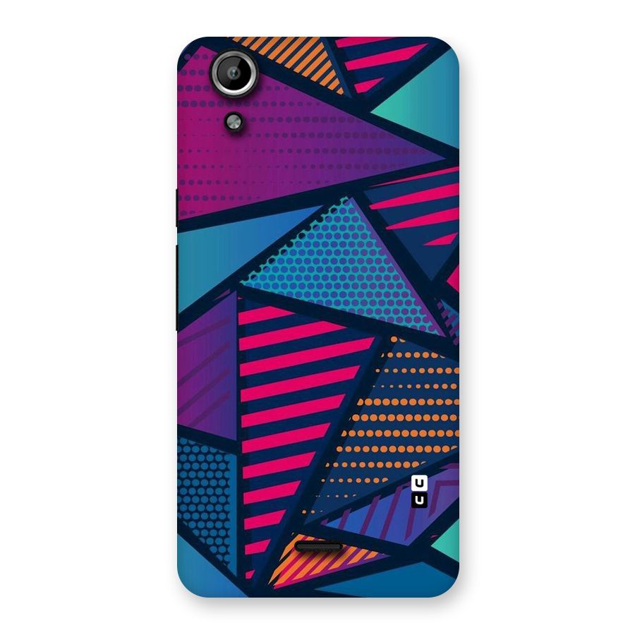 Abstract Lines Polka Back Case for Micromax Canvas Selfie Lens Q345
