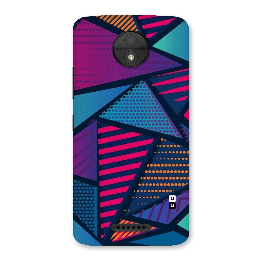 Abstract Lines Polka Back Case for Moto C