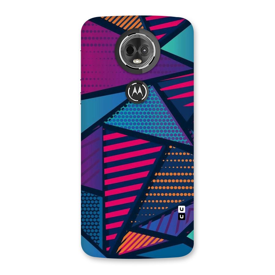 Abstract Lines Polka Back Case for Moto E5 Plus