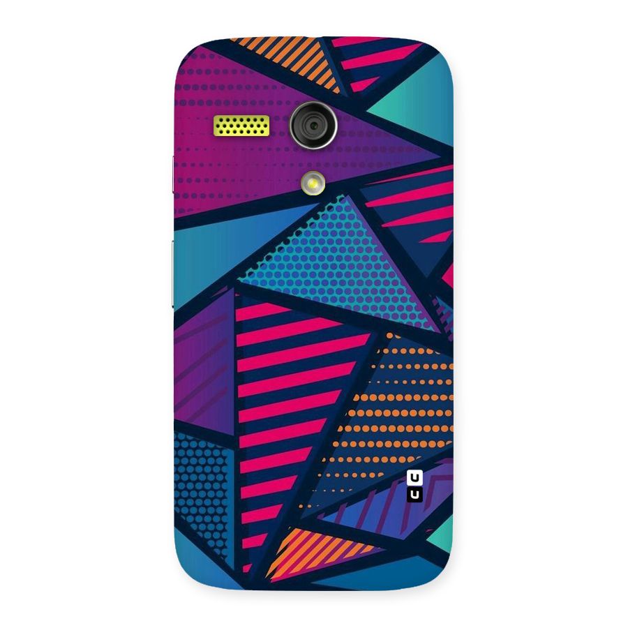 Abstract Lines Polka Back Case for Moto G