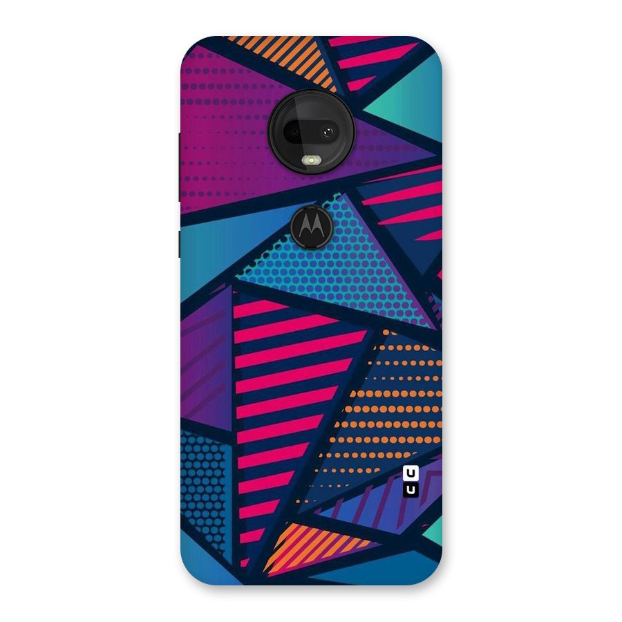 Abstract Lines Polka Back Case for Moto G7