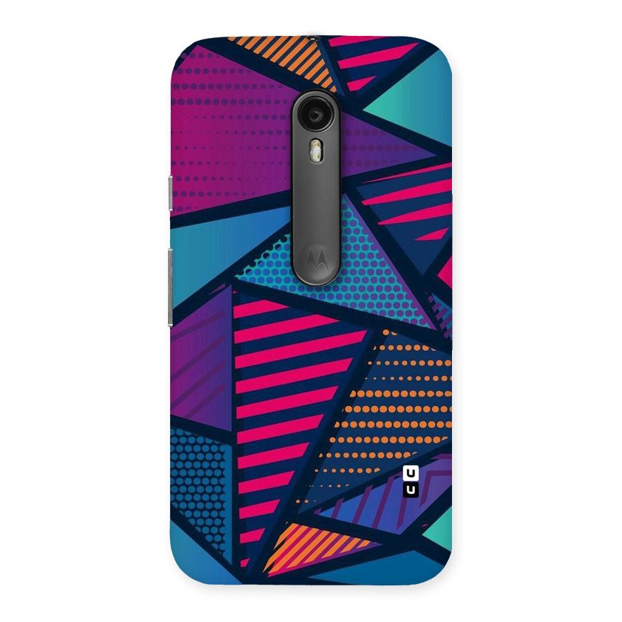 Abstract Lines Polka Back Case for Moto G Turbo