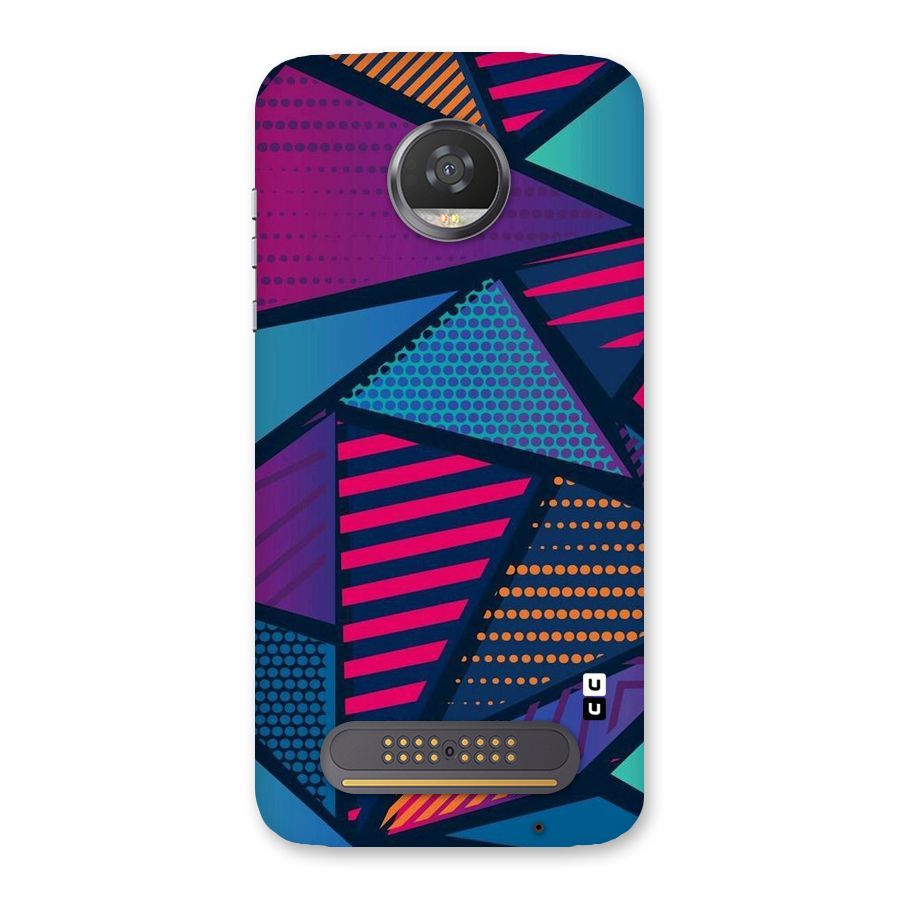 Abstract Lines Polka Back Case for Moto Z2 Play