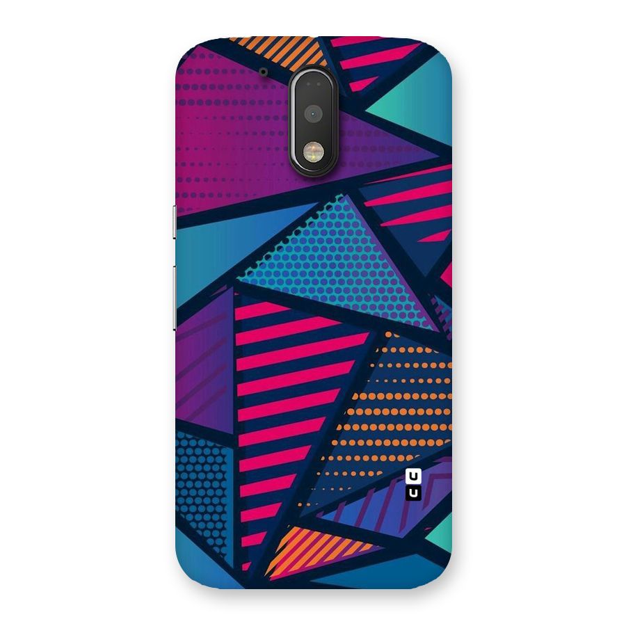 Abstract Lines Polka Back Case for Motorola Moto G4 Plus