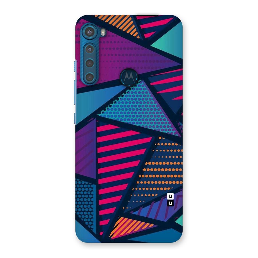 Abstract Lines Polka Back Case for Motorola One Fusion Plus