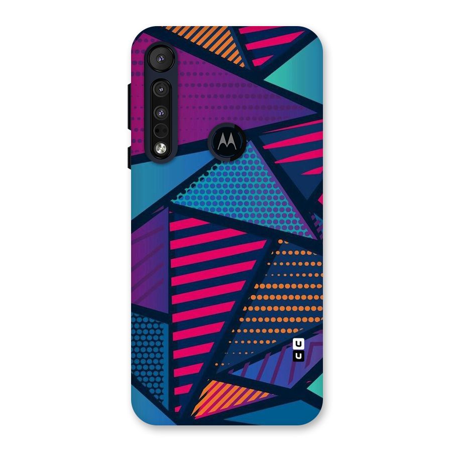 Abstract Lines Polka Back Case for Motorola One Macro