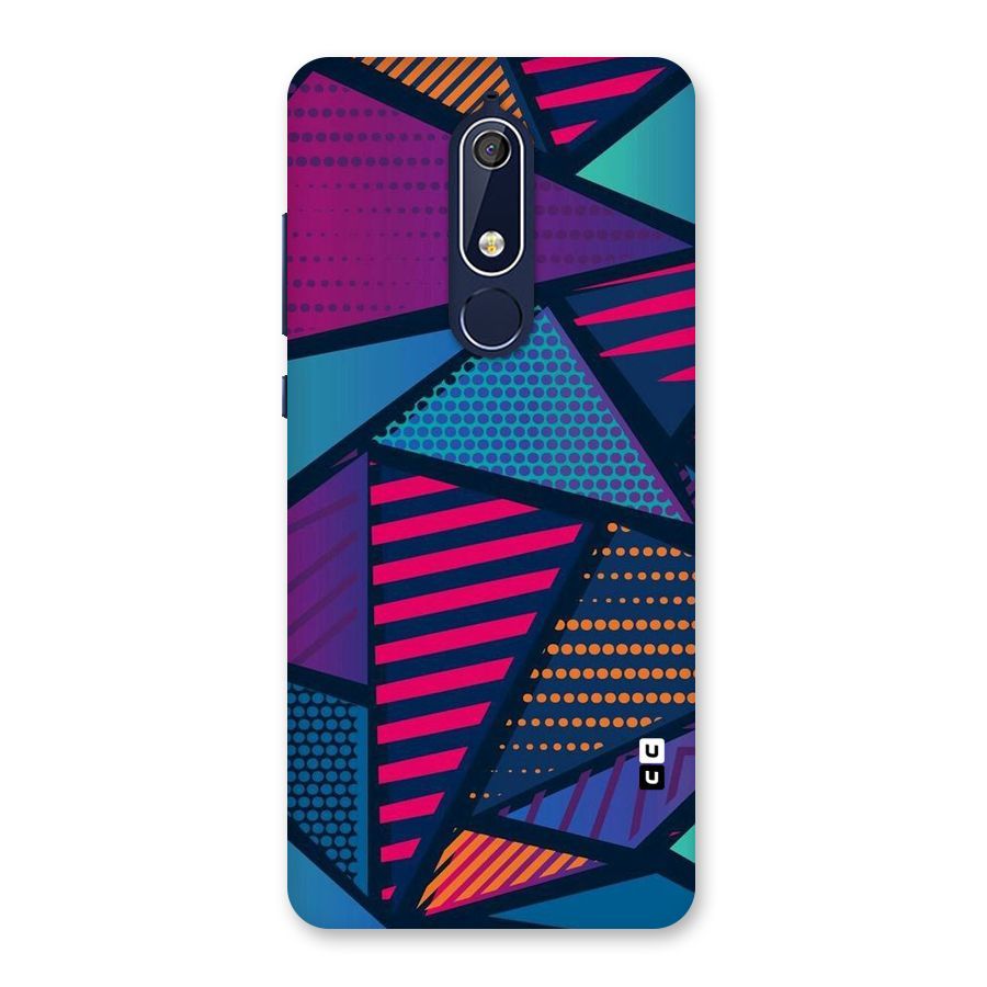 Abstract Lines Polka Back Case for Nokia 5.1