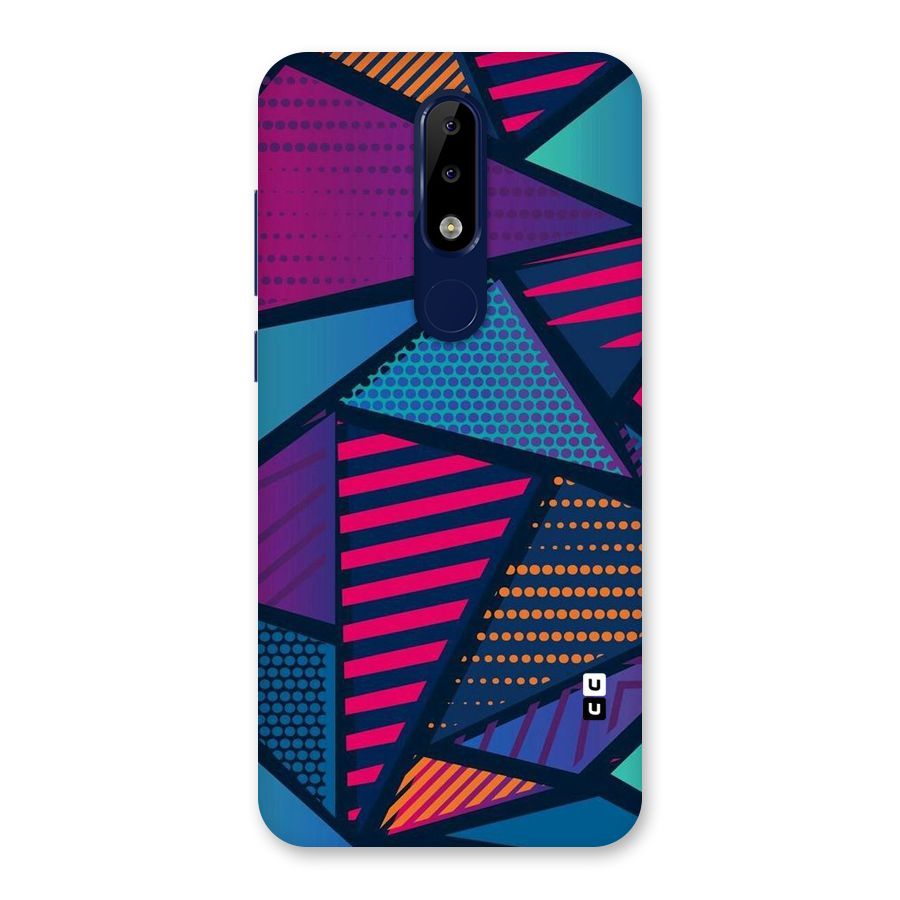 Abstract Lines Polka Back Case for Nokia 5.1 Plus
