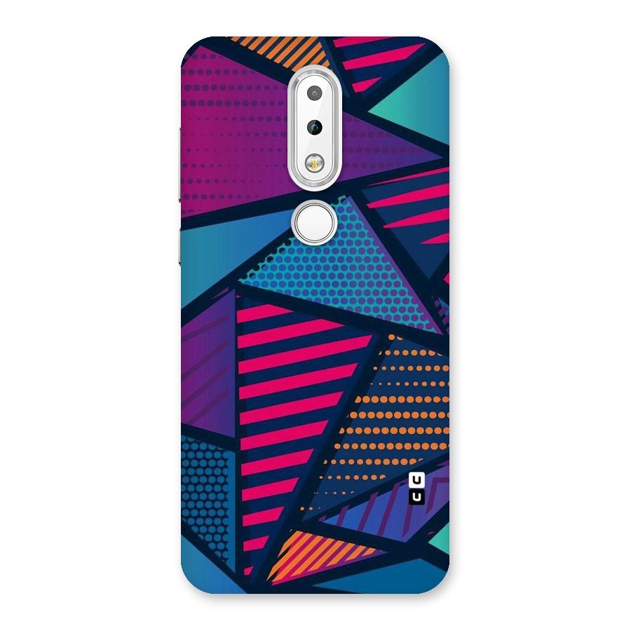 Abstract Lines Polka Back Case for Nokia 6.1 Plus