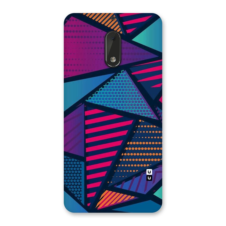 Abstract Lines Polka Back Case for Nokia 6