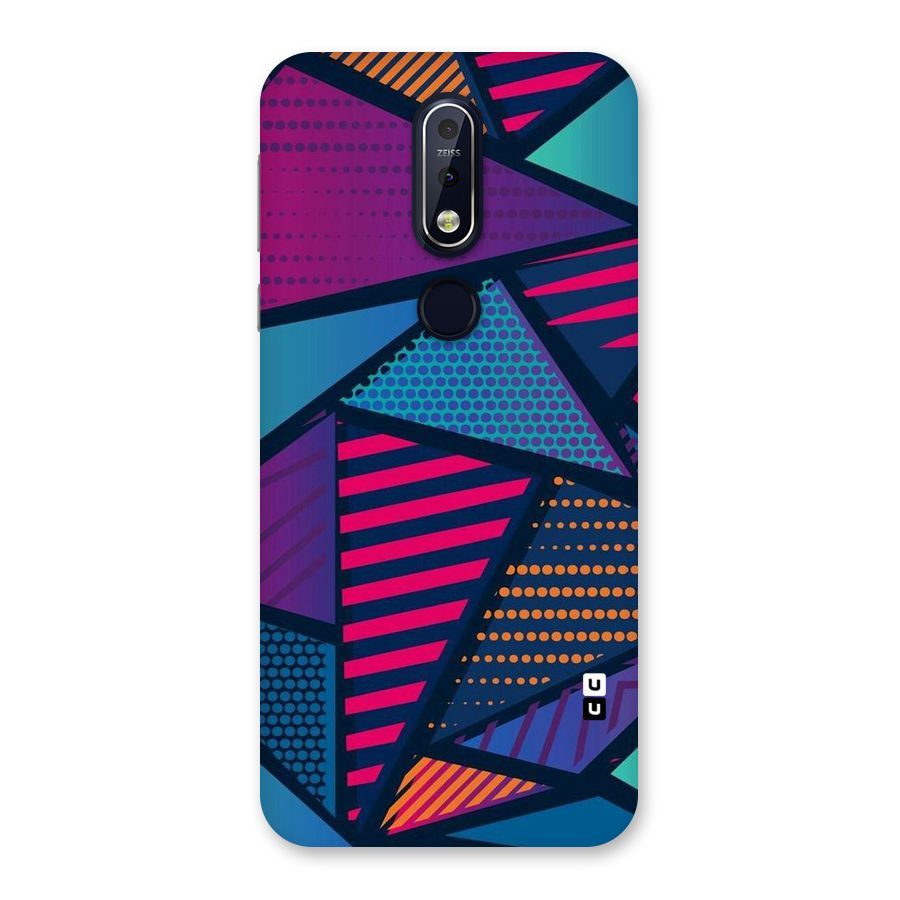 Abstract Lines Polka Back Case for Nokia 7.1