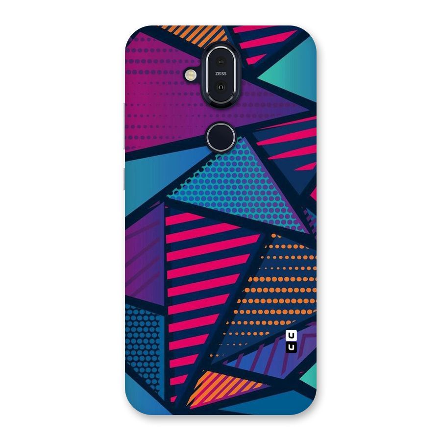 Abstract Lines Polka Back Case for Nokia 8.1