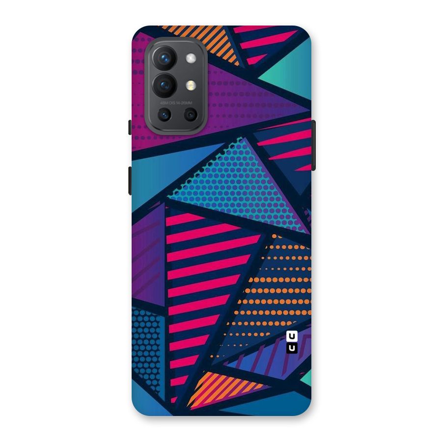 Abstract Lines Polka Back Case for OnePlus 9R