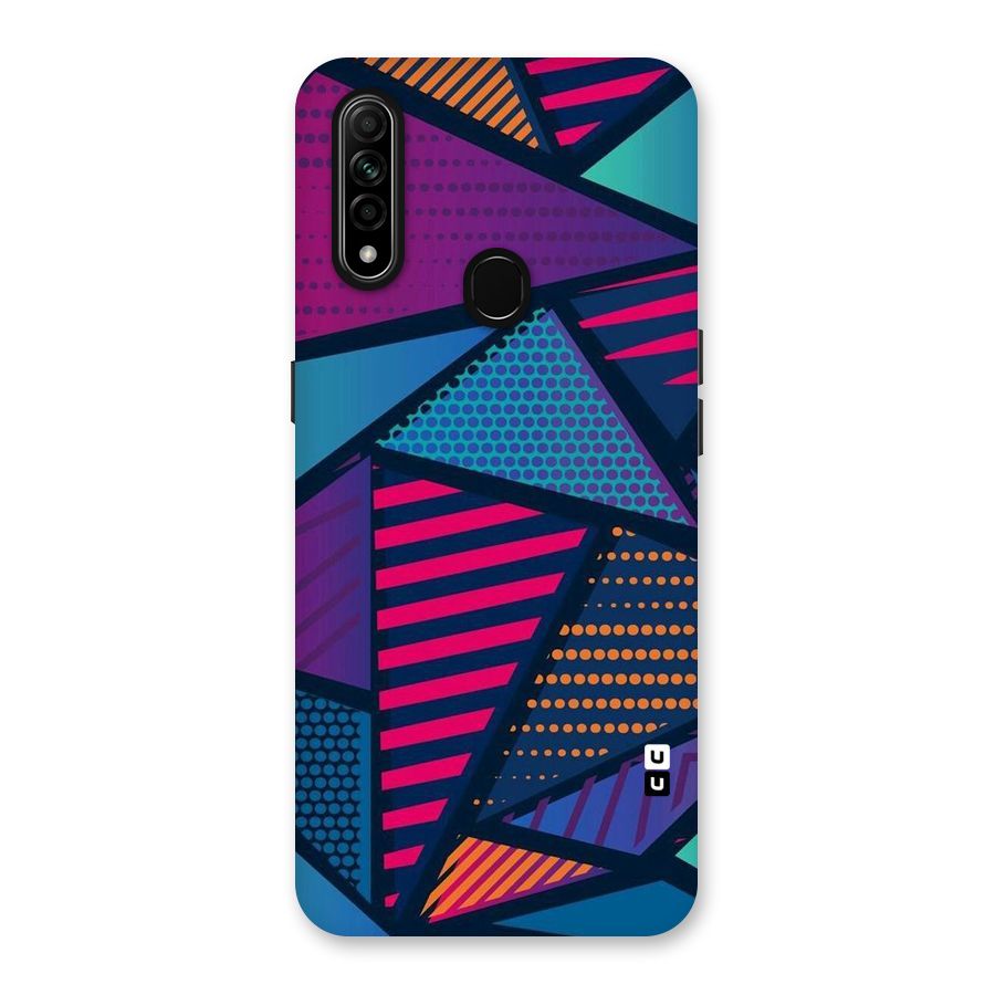 Abstract Lines Polka Back Case for Oppo A31