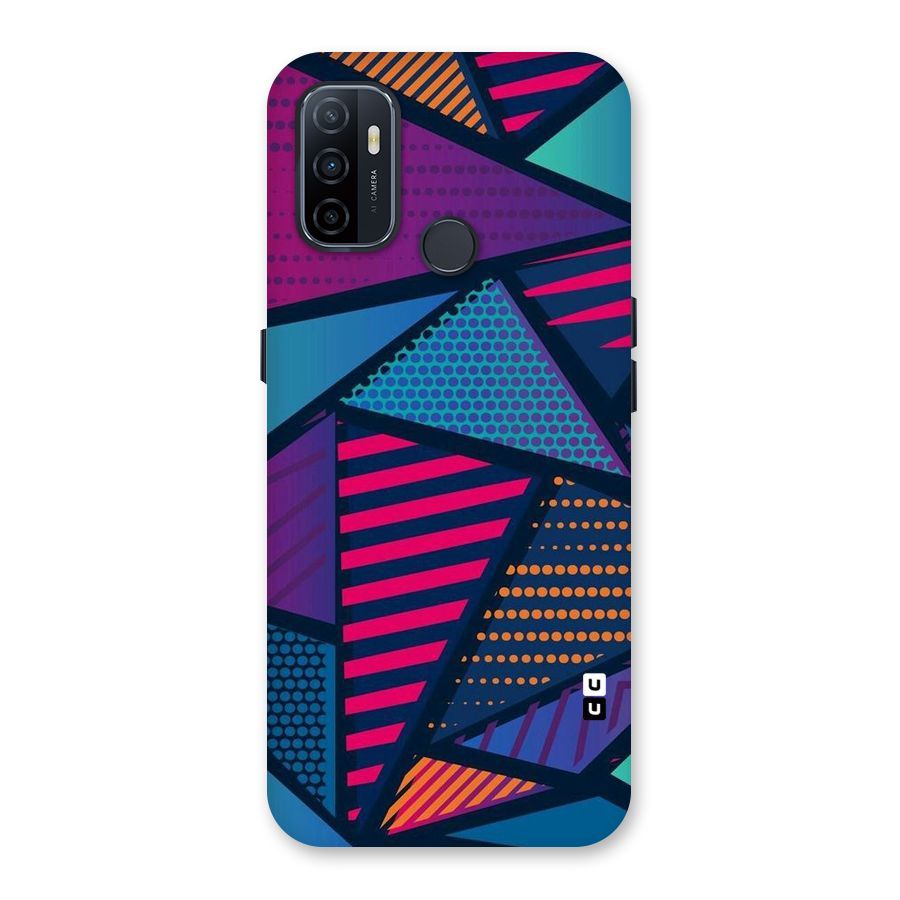 Abstract Lines Polka Back Case for Oppo A32