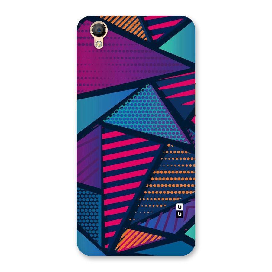 Abstract Lines Polka Back Case for Oppo A37
