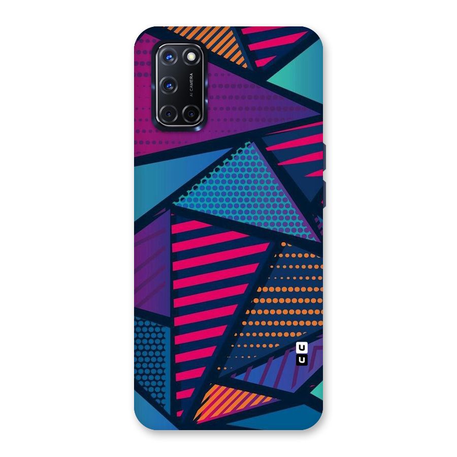 Abstract Lines Polka Back Case for Oppo A52