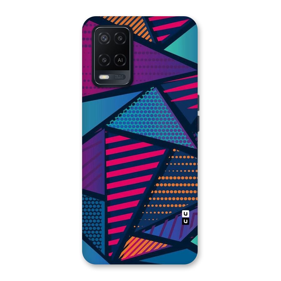 Abstract Lines Polka Back Case for Oppo A54