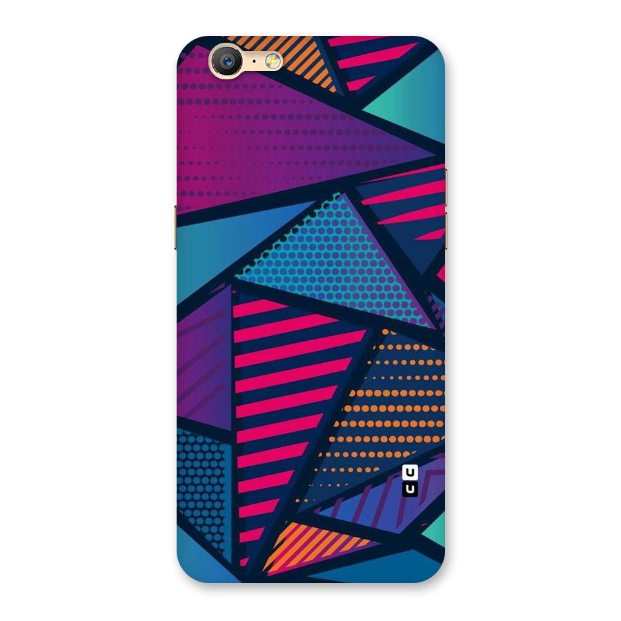 Abstract Lines Polka Back Case for Oppo A57