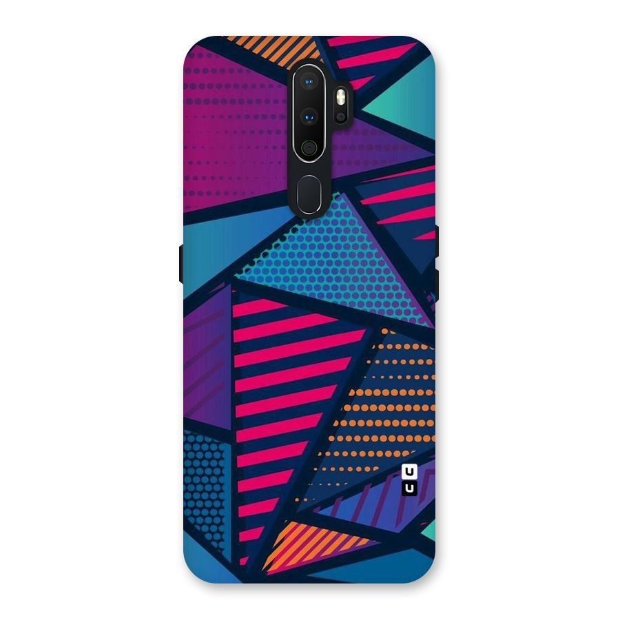 Abstract Lines Polka Back Case for Oppo A5 (2020)