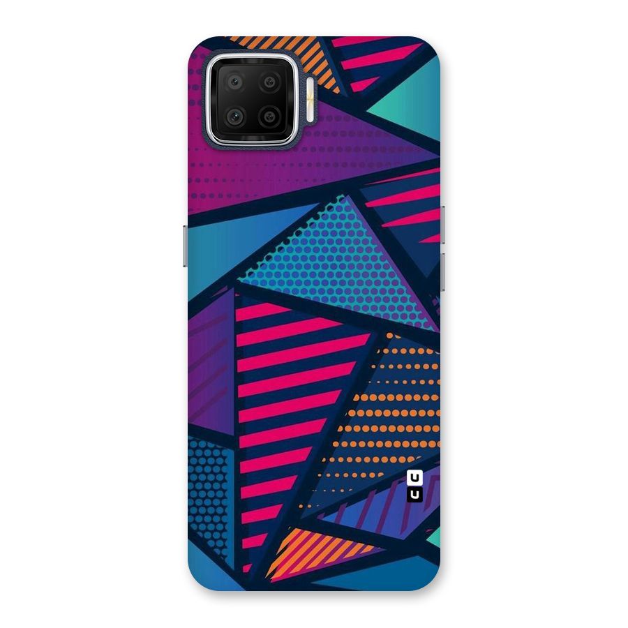 Abstract Lines Polka Back Case for Oppo F17
