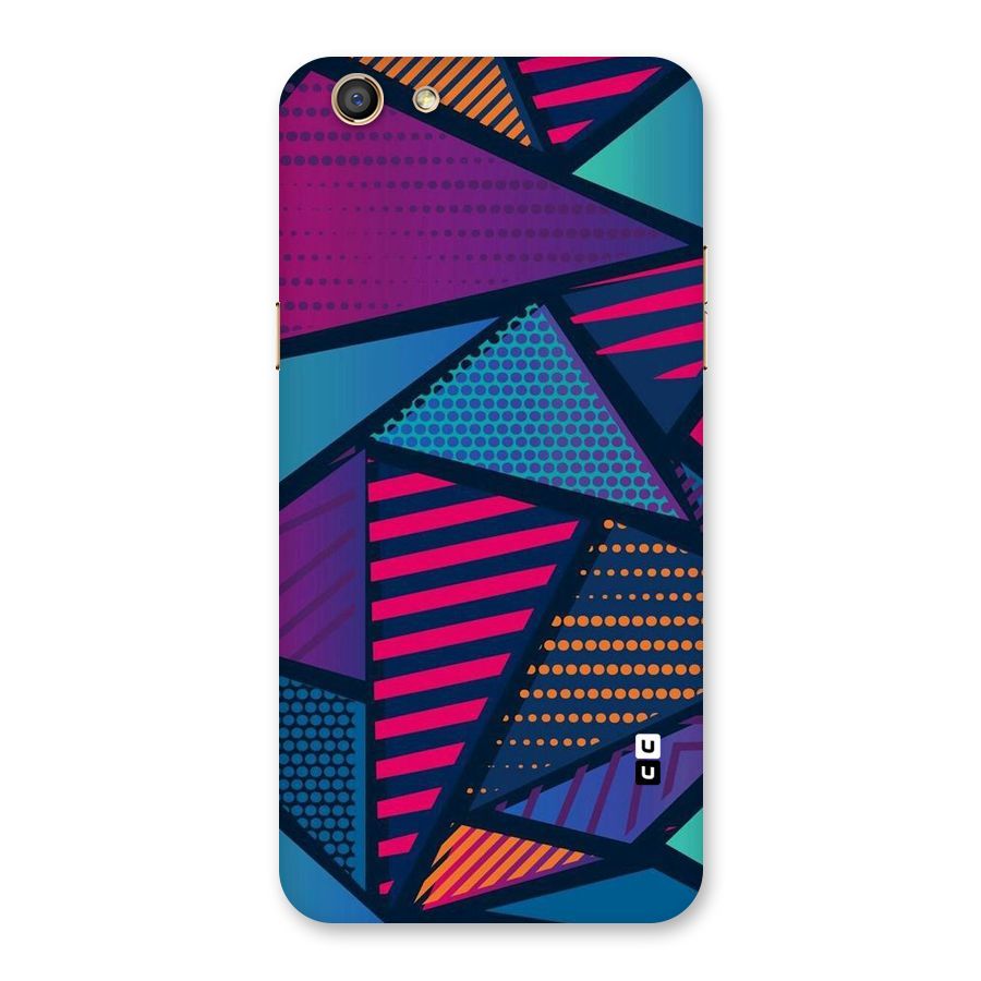 Abstract Lines Polka Back Case for Oppo F3