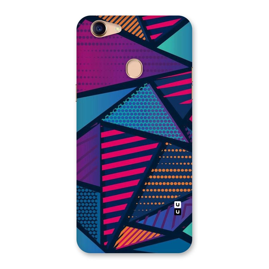 Abstract Lines Polka Back Case for Oppo F5