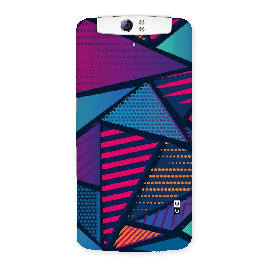 Abstract Lines Polka Back Case for Oppo N1
