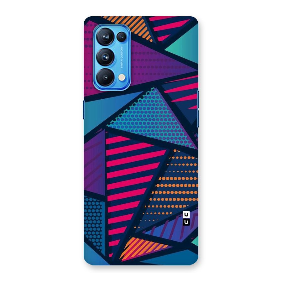 Abstract Lines Polka Back Case for Oppo Reno5 Pro 5G