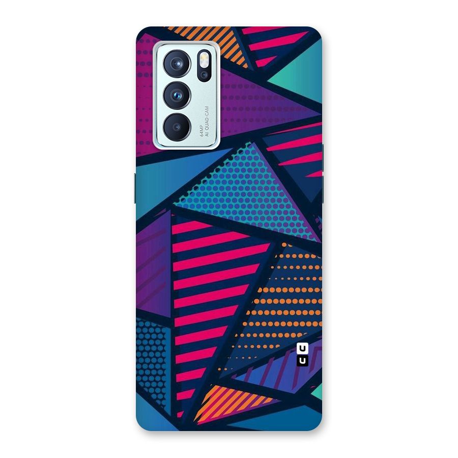 Abstract Lines Polka Back Case for Oppo Reno6 Pro 5G